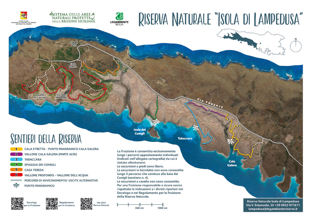 carta sentieri Lampedusa 2017